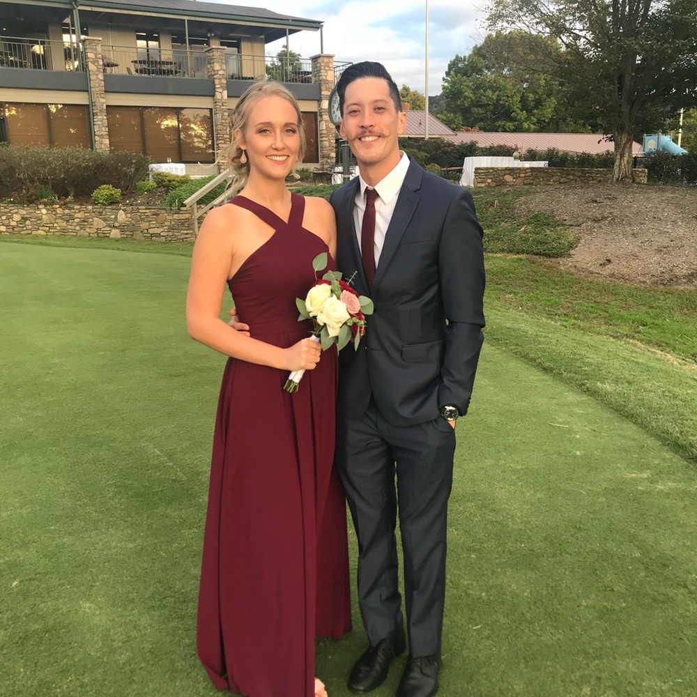 Plum/Burgundy Bridesmaid dress